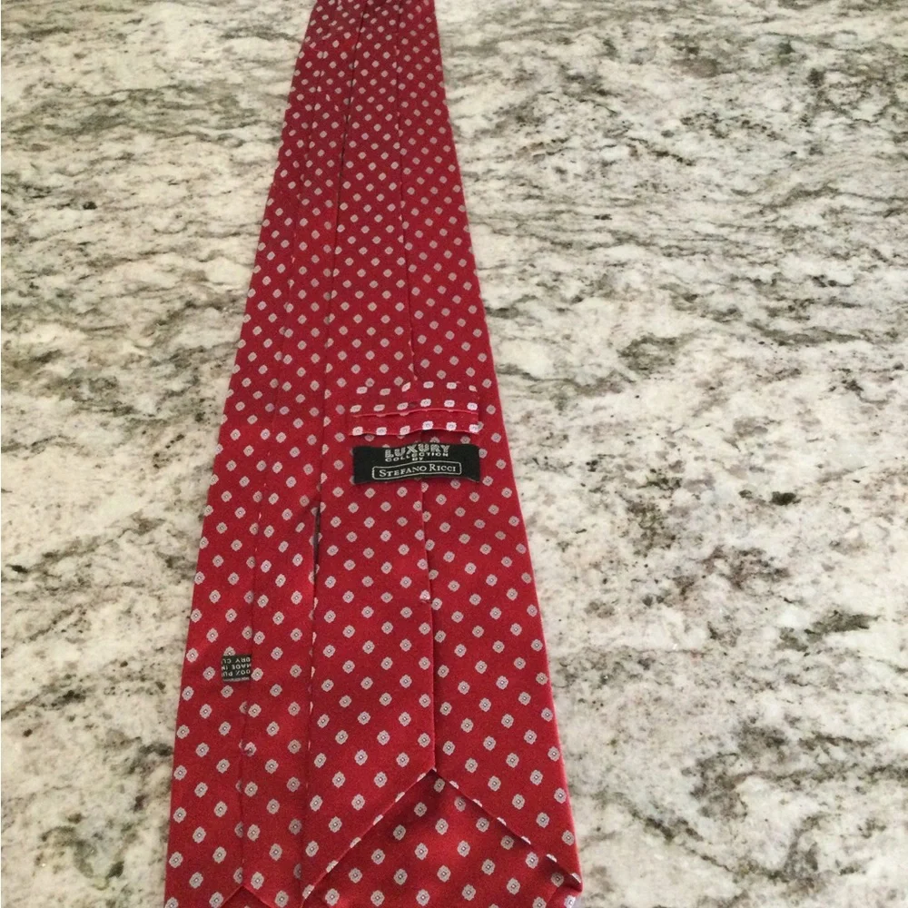 Stafford Red Polka Dot Silk Tie
